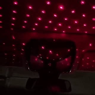 Star  Lamp USB Car Star Ceiling Light Sky Projection Lamp Romantic Night Lights Car Fancy Lights (Red)