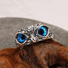 SILVER PLATED OWL RING - ADJUSTABLE SIZE